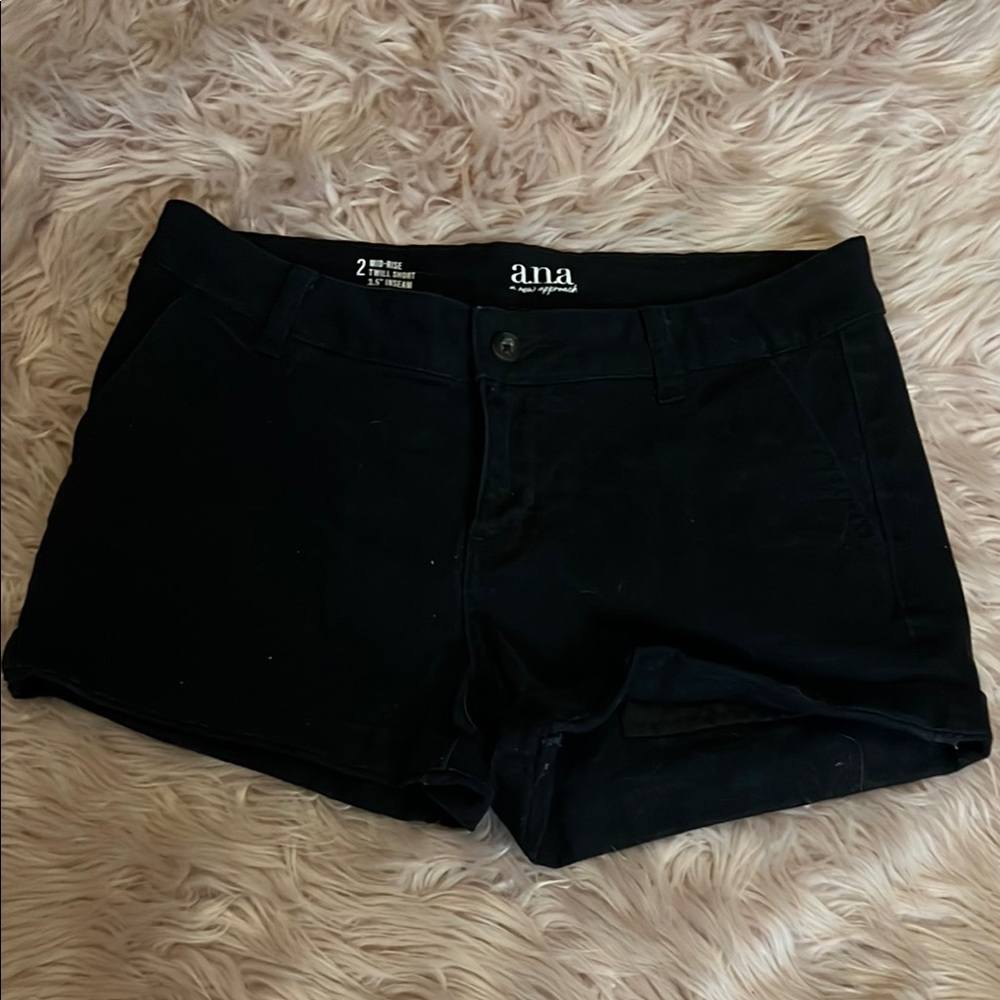 A.N.A Black High Waist Shorts Casual Chic